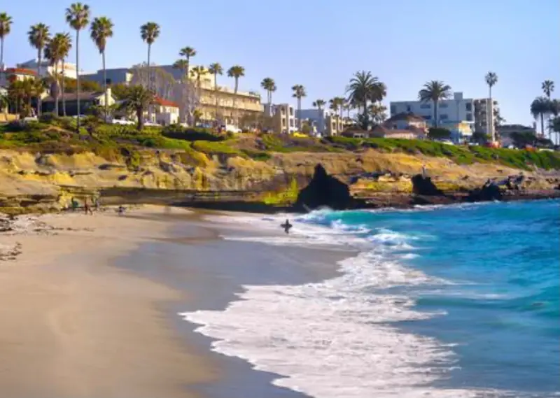 Coastline and homes near La Mesa, San Diego County